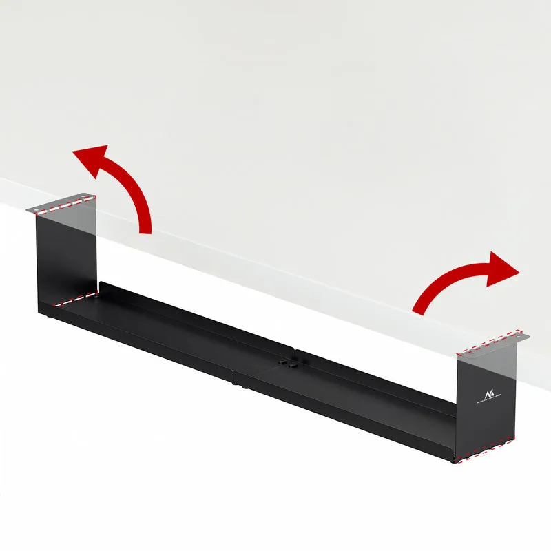 Maclean kompakt kabelhanterare under skrivbord, max. belastning 5 kg, svart, MC-107 B