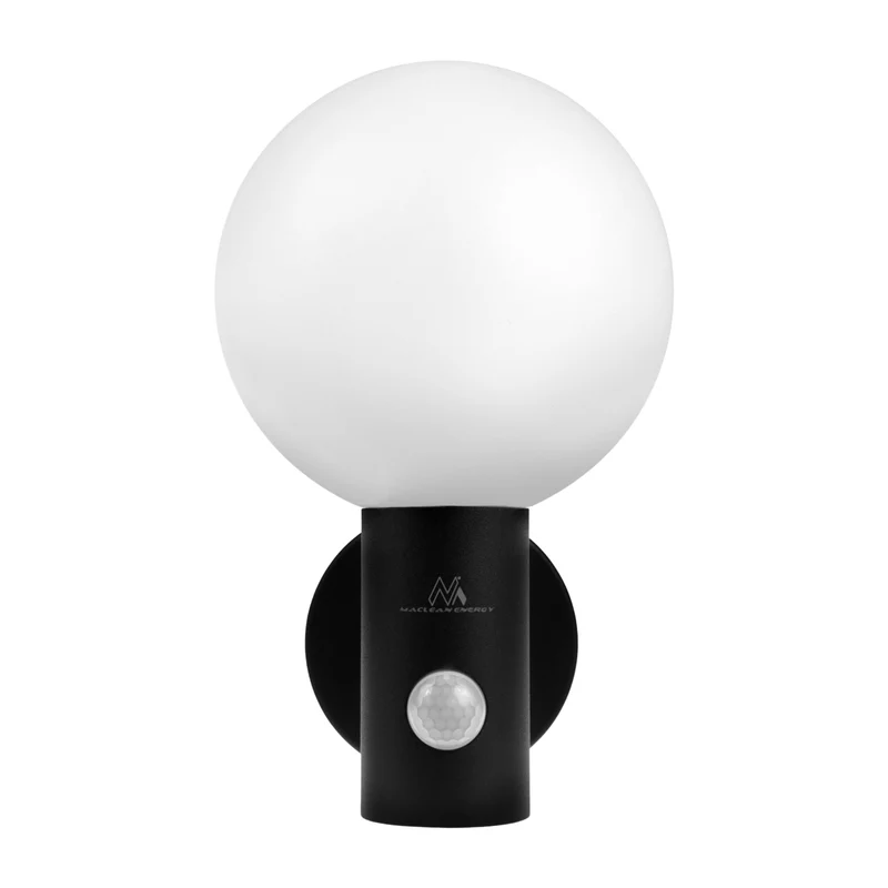 Maclean rörelsesensor LED-lampa, PIR rörelsesensor, svart, 15W, IP65, 1600lm, neutralvit (4000K) MCE515 B, 2 st