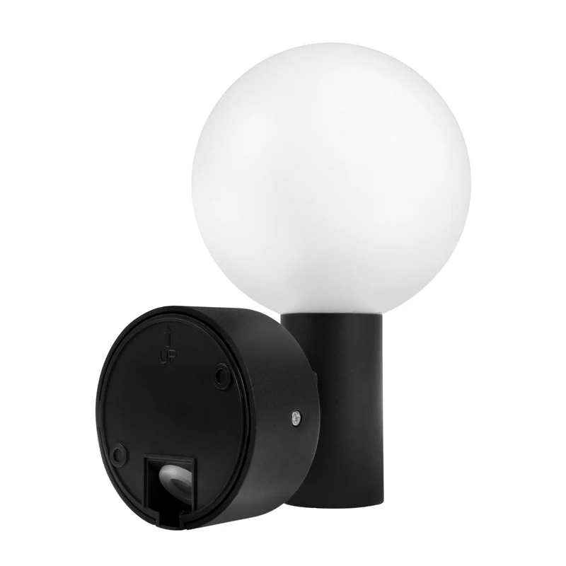 Maclean rörelsesensor LED-lampa, PIR rörelsesensor, svart, 15W, IP65, 1600lm, neutralvit (4000K) MCE515 B, 2 st