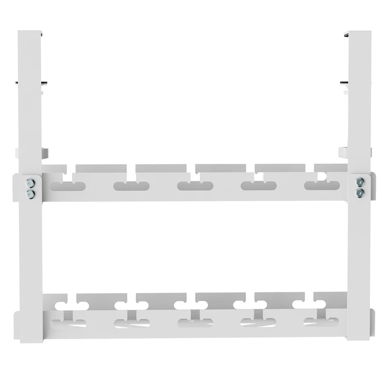 Maclean kabelhanterare under skrivbord, maxbelastning 5 kg, 2 nivåer, vit, MC-104 W