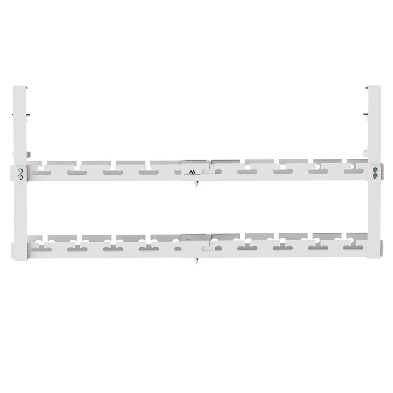 Maclean kabelhanterare under skrivbord, max. belastning 5 kg, max. 728 mm, 2 nivåer, vit, MC-102 W