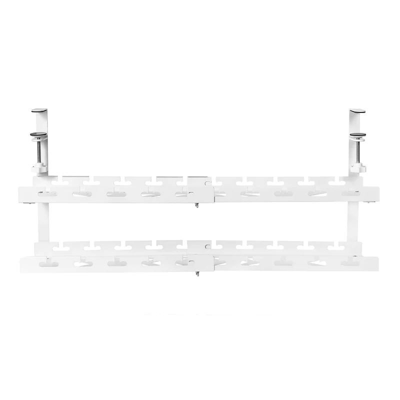 Maclean kabelhanterare under skrivbord, max. belastning 5 kg, max. 728 mm, 2 nivåer, vit, MC-102 W