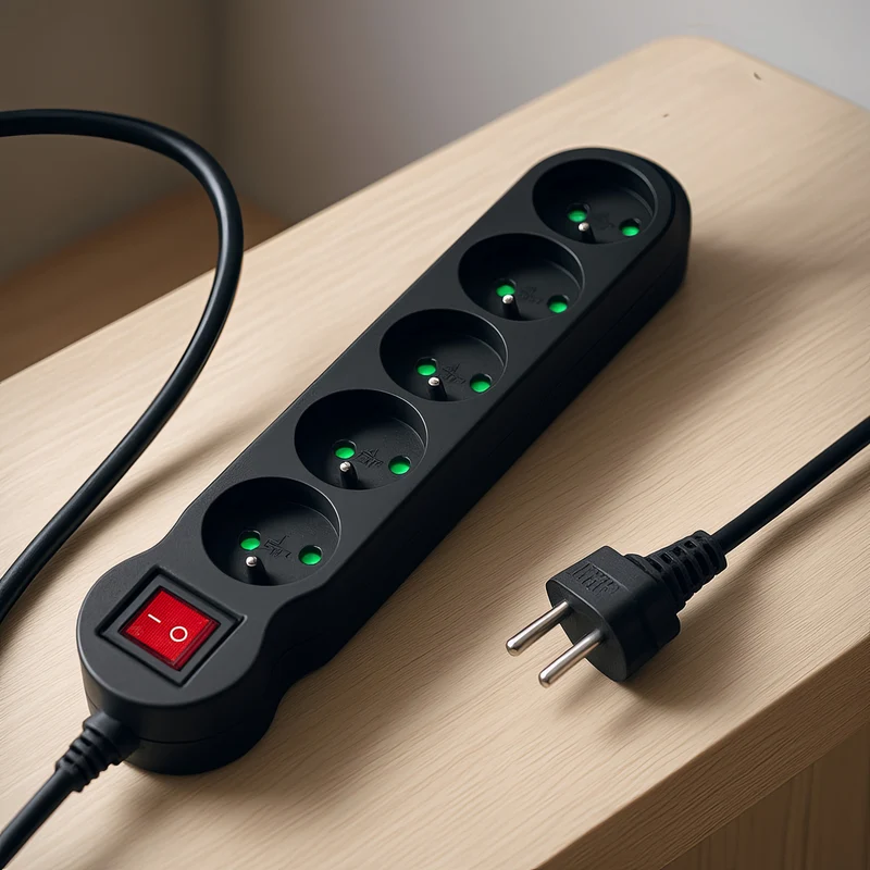 Maclean Energy power strip MCE183 Förlängningskabel med 5 uttag med strömbrytare