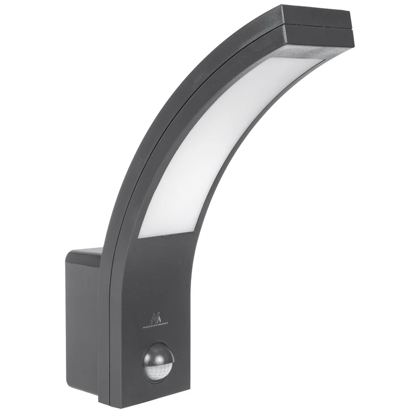 Maclean rörelsesensor LED-lampa, PIR rörelsesensor, grå, 10W, IP54, 750lm, neutralvit (4000K) MCE244 GR, 2 st