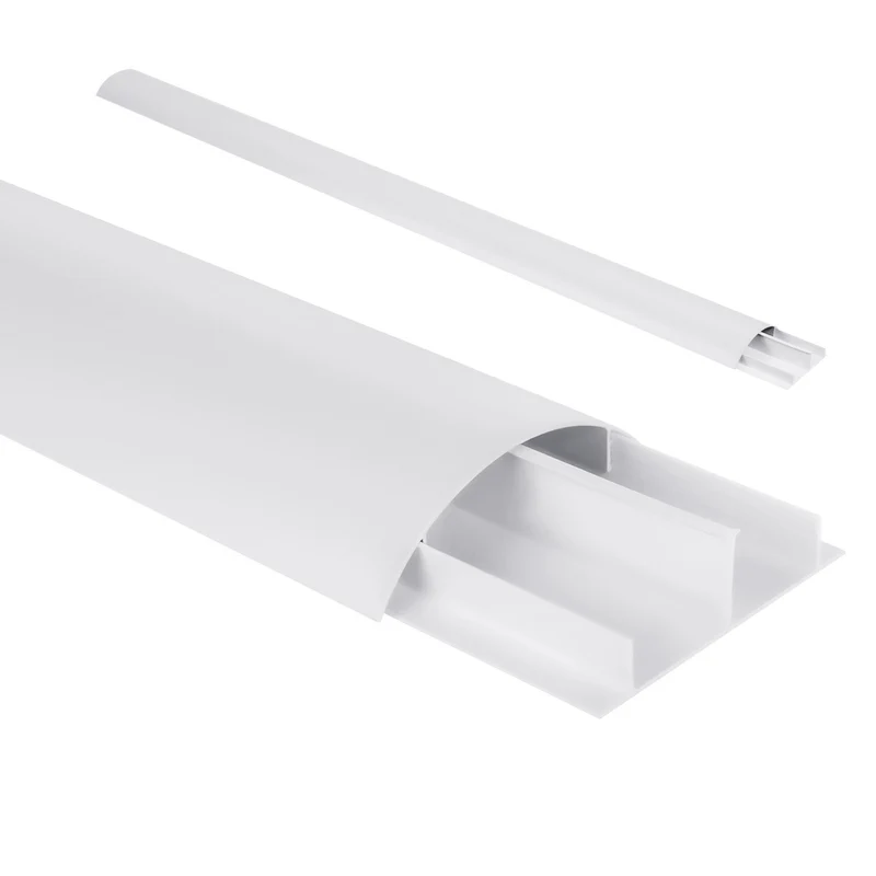 Maclean kabelskyddslist i aluminium, 62x20x750 mm, vit, MC-814 W