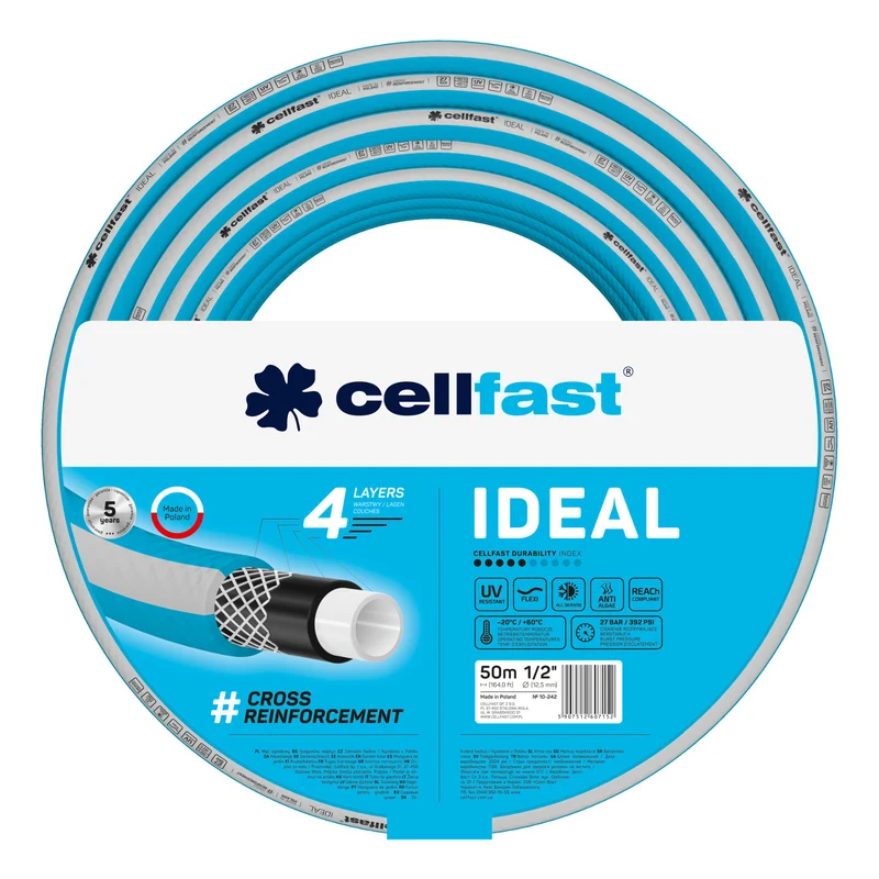 CELLFAST IDEAL 1/2'' trädgårdsslang 50m 4-lagers 27 bar