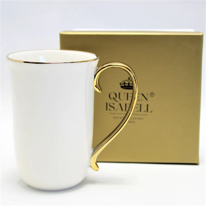 Stor kaffemugg i porslin 400ml Drottning Isabell W23GD59-06426