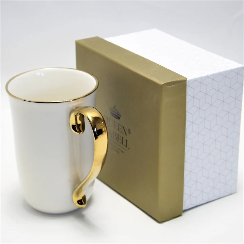 Stor kaffemugg i porslin 400ml Drottning Isabell W23GD59-06426