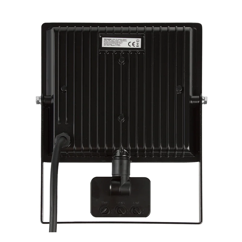 2x LED-strålkastare med Maclean-rörelsesensor, slim 50W, 4000lm, varmvit (3000K), IP44, MCE650 WW PIR
