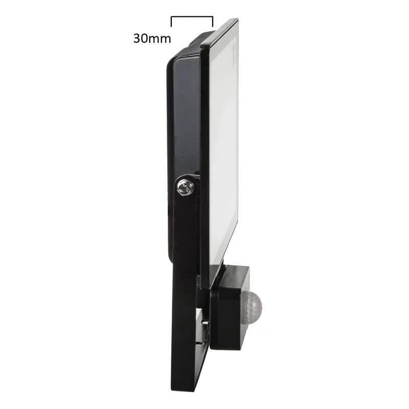 2x LED-strålkastare med Maclean-rörelsesensor, slim 50W, 4000lm, varmvit (3000K), IP44, MCE650 WW PIR