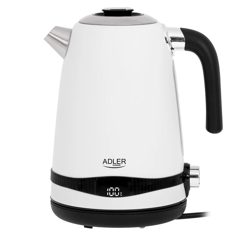Adler vattenkokare, trådlös, LCD-display, 2200 W, 1,7 l, AD 1295w