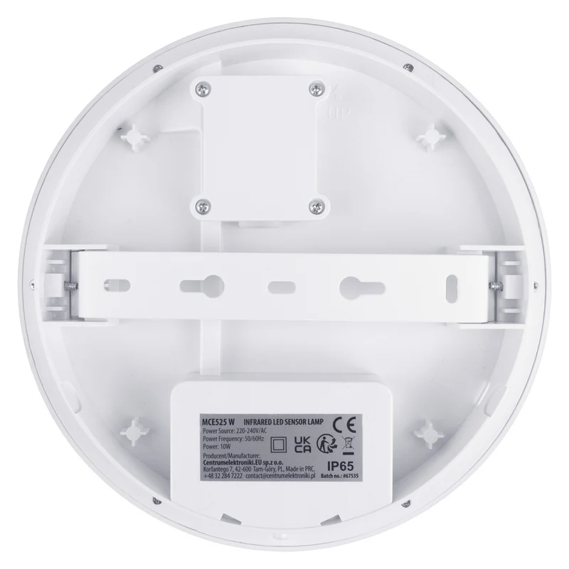 LED-lampa med rörelsesensor Maclean, PIR-sensor, vit, 10 W, IP65, 1000 lm, neutral färg, MCE525 W