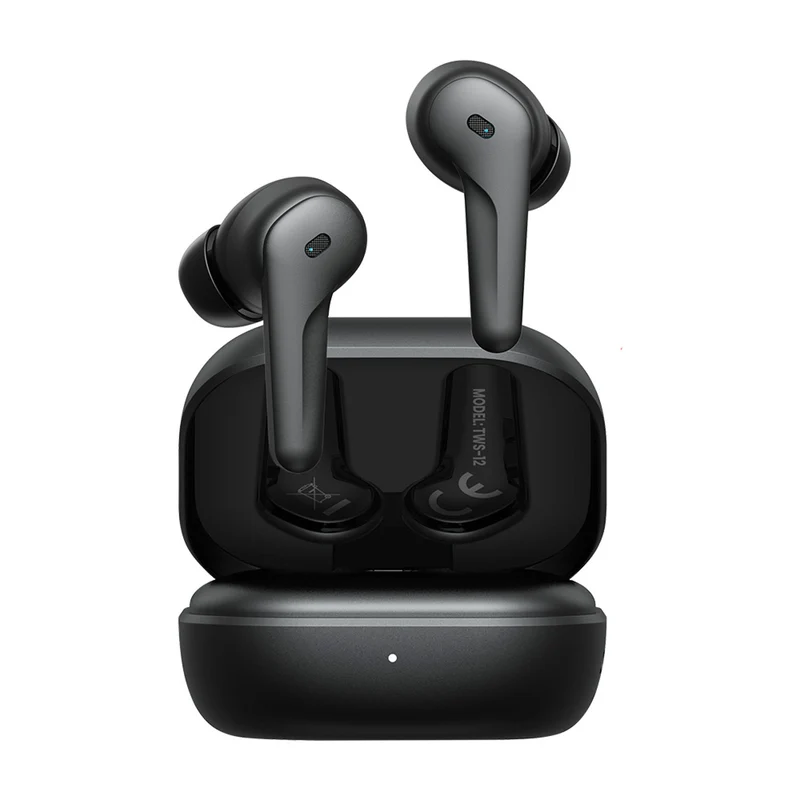 Savio trådlösa hörlurar, Bluetooth 5.3, ANC, USB-C, svart