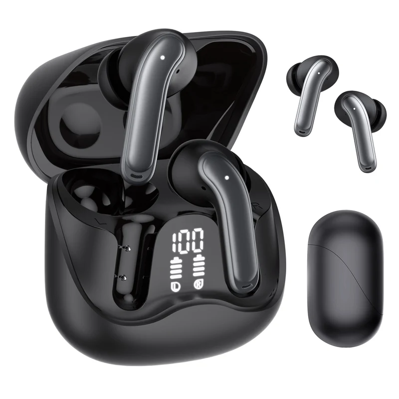 Audiocore trådlösa hörlurar, hybrid ANC, ENC, 6 mikrofoner, laddningsfodral, Tuya, AC591 PRO
