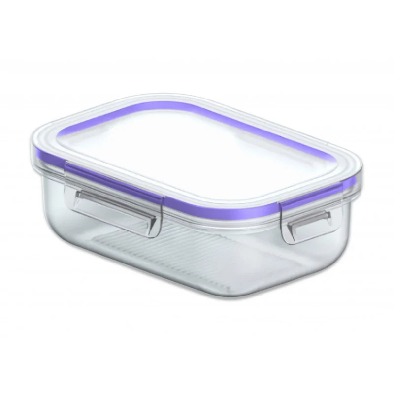 Practic matbehållare, kapacitet 2 l, lock med clips
