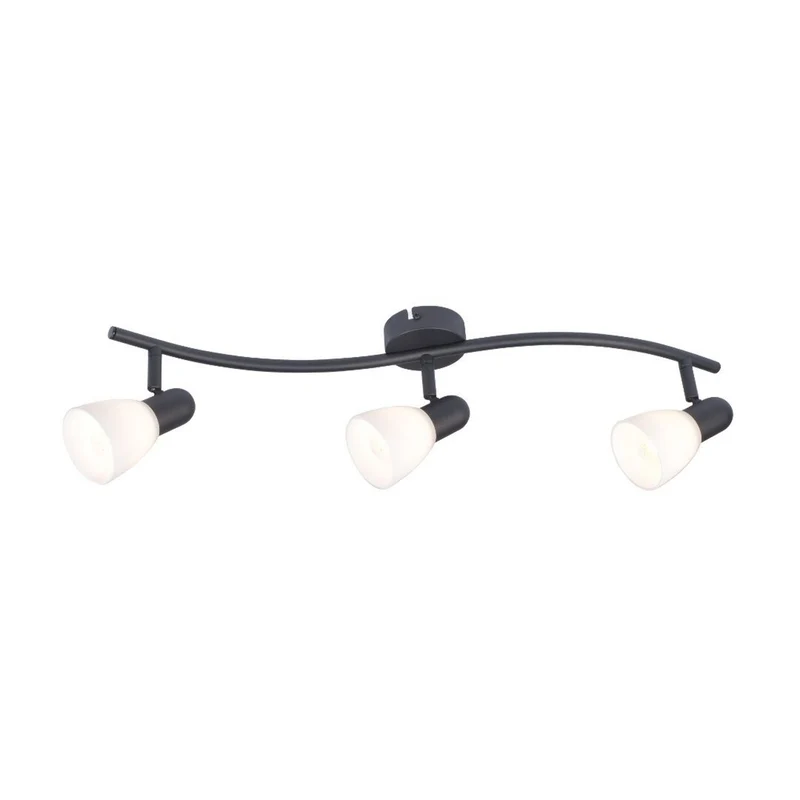 Rabalux taklampa, spot, 3x E14 glödtråd, IP20, svart, Soma