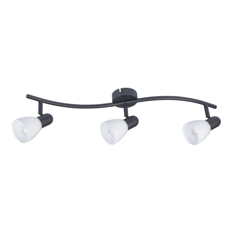 Rabalux taklampa, spot, 3x E14 glödtråd, IP20, svart, Soma