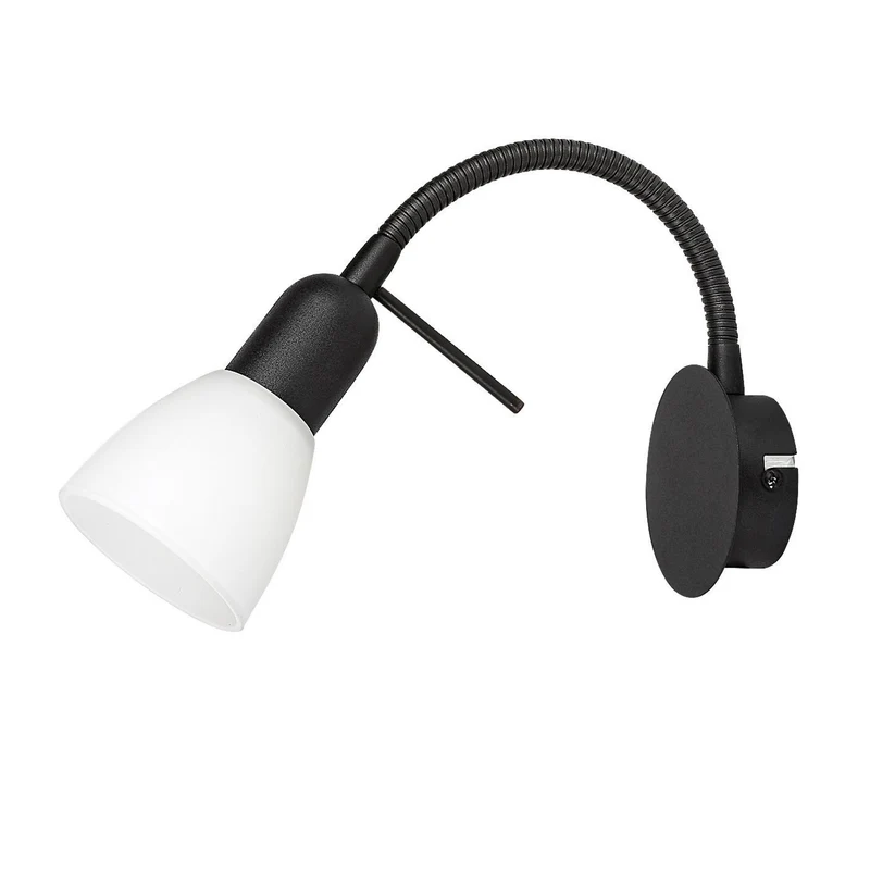 Rabalux vägglampa, spot, E14 glödtråd, IP20, svart, Soma