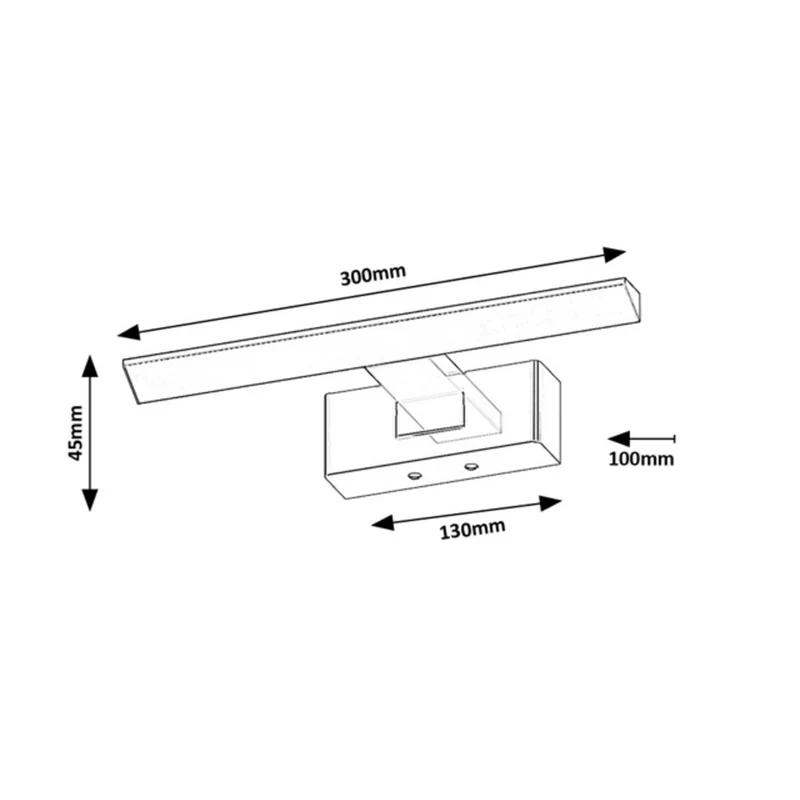 Rabalux badrumslampa, effekt 6W, naturvit 4000K, IP44. krom, Loric