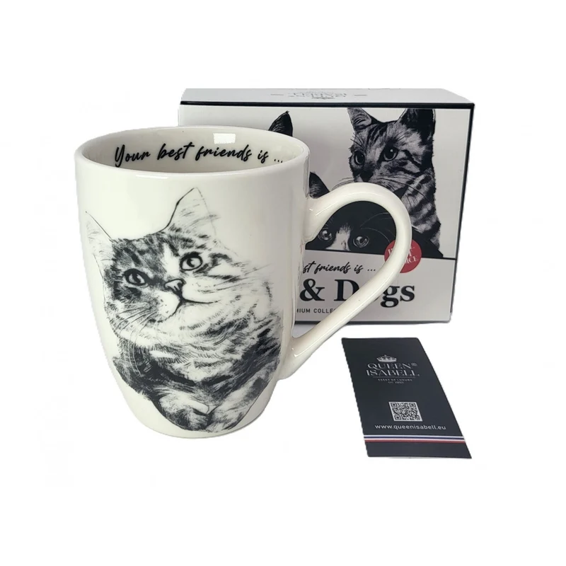 Drottning Isabel porslinsmugg, sibirisk katt, 350ml, Q1-05201