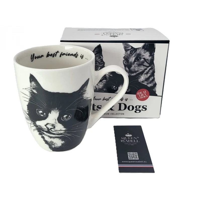 Drottning Isabel porslinsmugg, europeisk katt, 350ml, Q1-05218