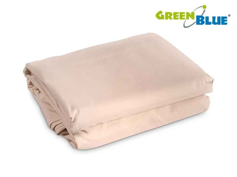 UV polyester trädgård skugga segel 3.6m triangel GreenBlue GB500 grädde hydrofob yta