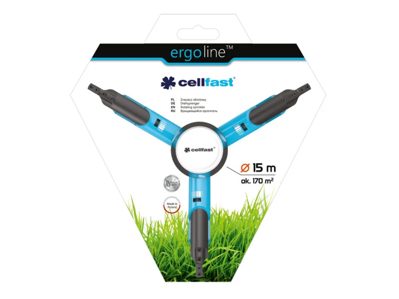 Ergonomisk roterande sprinkler på en spikbas Cellfast Ergo