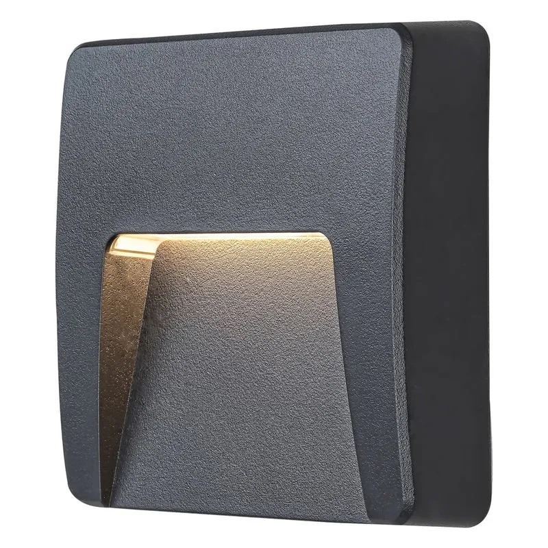 Rabalux vägglampa, utomhus, IP65, LED 3W, antracit, Trento