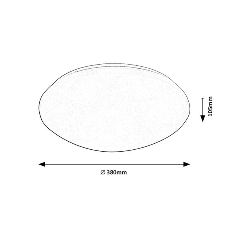 Rabalux Lucas 71334 LED-Taklampa Med Justerbar Mikrovågsrörelsesensor IP44 24W 1750 LM LED-Ljuskälla Interiörbelysning Färgtemperatur På 4000 K Naturvit