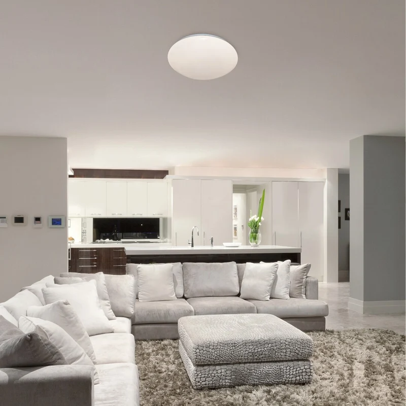Rabalux Lucas 71334 LED-Taklampa Med Justerbar Mikrovågsrörelsesensor IP44 24W 1750 LM LED-Ljuskälla Interiörbelysning Färgtemperatur På 4000 K Naturvit