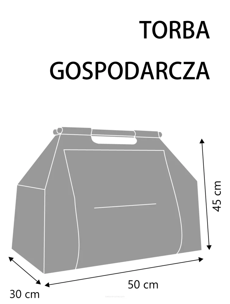 Rektangulär vedväska med bärhandtag, modell: Cube