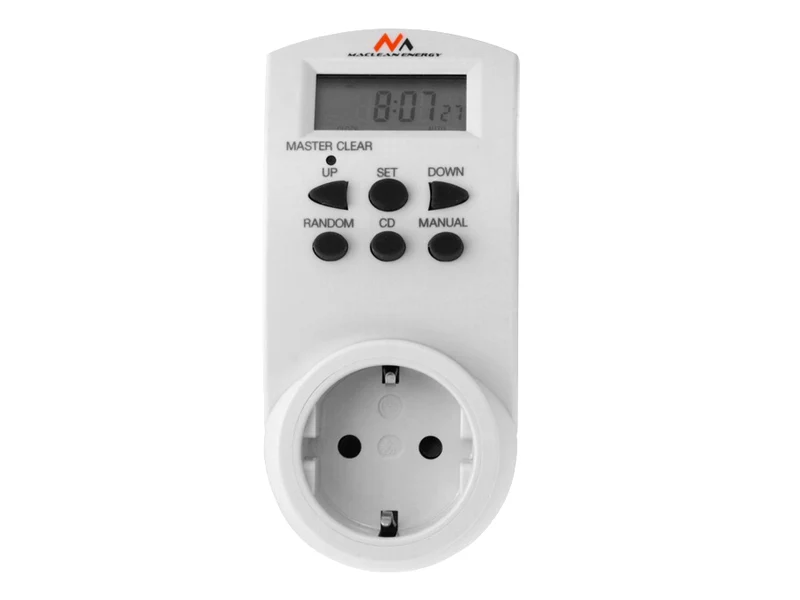 Maclean digital timer, f. slump, timer, 10 prog, max 156 program, tyskt uttag, 3600W, MCE05G