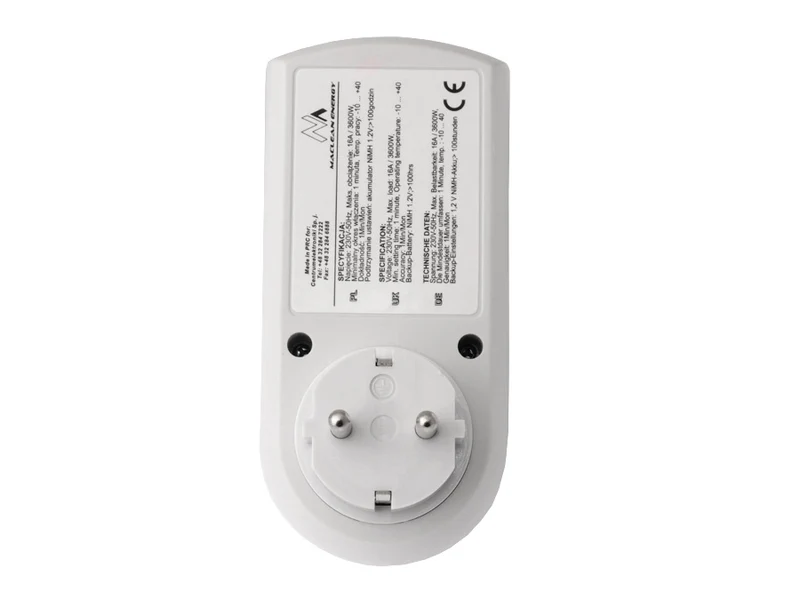 Maclean digital timer, f. slump, timer, 10 prog, max 156 program, tyskt uttag, 3600W, MCE05G