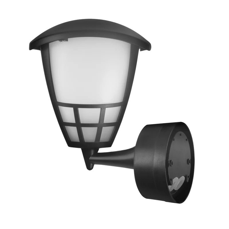 Vägglampa med sensor Maclean MCE518 B 1xE27 svart IP65 max 60W