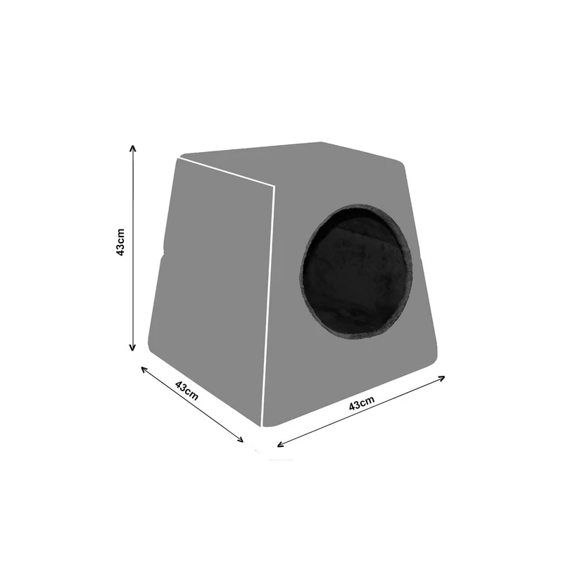 Universell 2-i-1 hund- och kattkoja - Alba storlek M 43cmx43cm