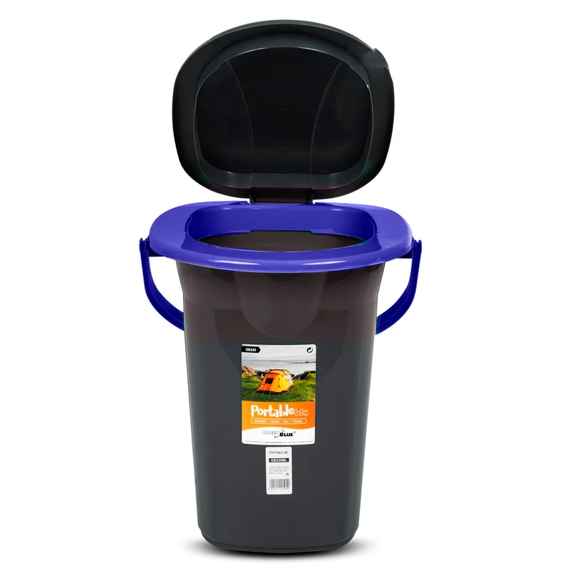 GreenBlue GB320BB svart och marinblå resetoalett
