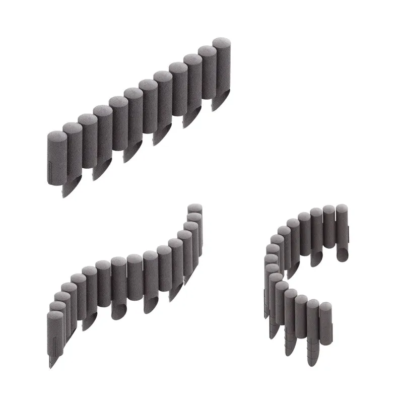 Cellfast trädgårdsstaket, träimitation, frostbeständigt, längd 2,3 m, färg grafit, 34-044