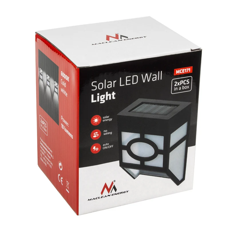 LED-solcellslampa för trädgård Maclean MCE171 - 2 st