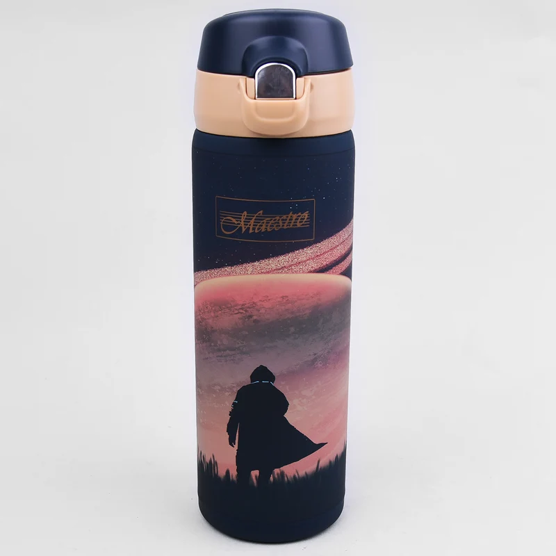 Thermos Mug Kaffemugg Thermos Mug Isolerad flaska i rostfritt stål för varma eller kalla drycker 400 ml (rymd)