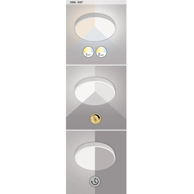Rabalux 3317 Taklampa Tesia, Ind. Ceil LED 60W Silver D60cm - Takplafond