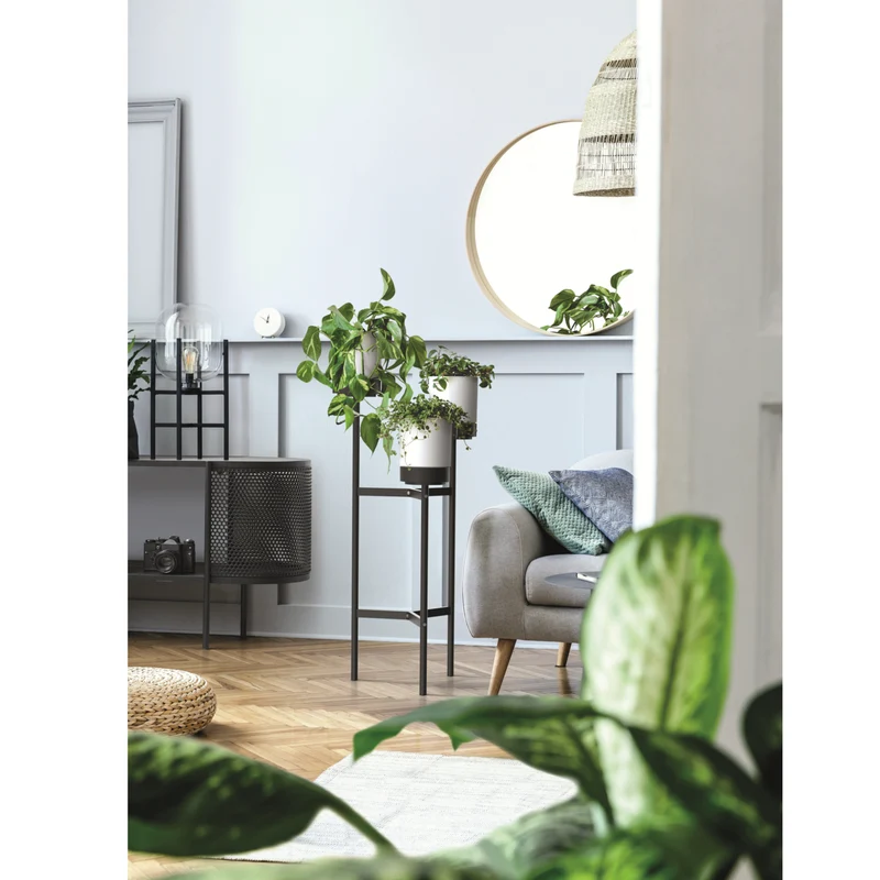 Prosperplast Bloomie Stand IKD3H-S449 Trebensstativ Blomsterbädd Med Metallram - Krukväxtfärg Vit