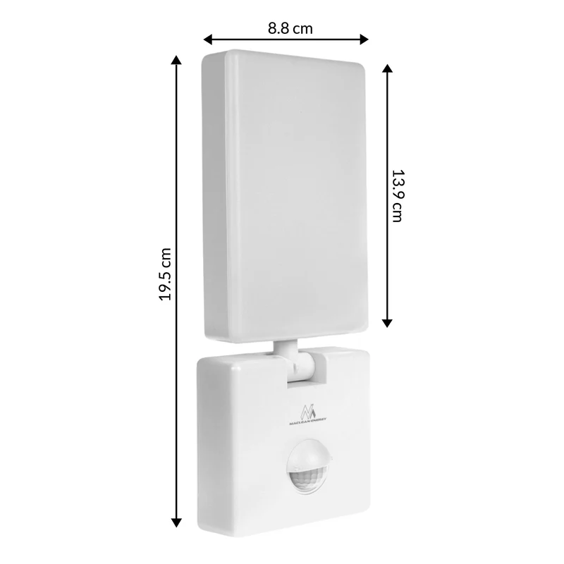 PIR rörelsedetektor LED-lampa vit 10W IP65 800lm 4000K