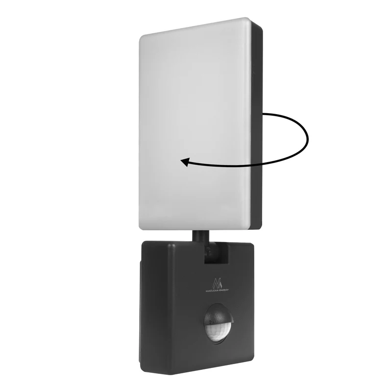 PIR rörelsedetektor LED-lampa svart 10W IP65 800lm 4000K