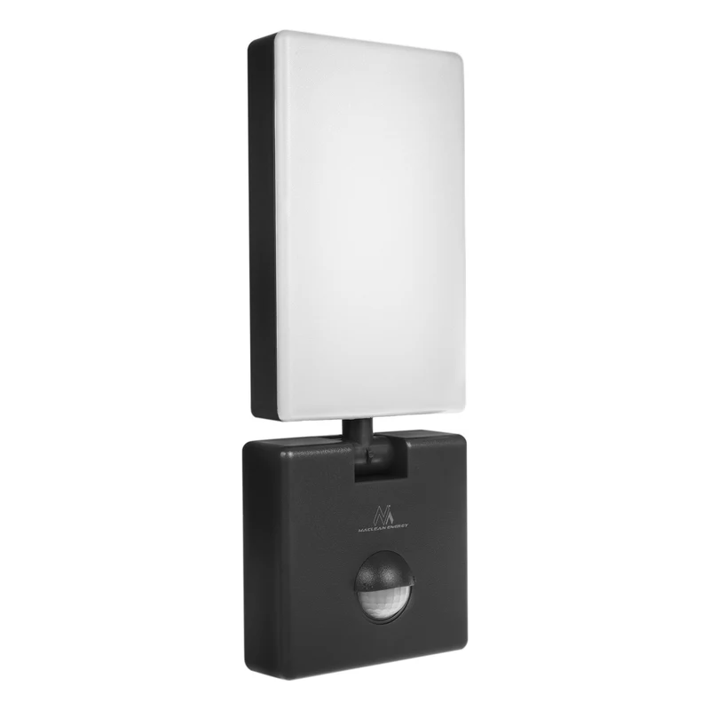 PIR rörelsedetektor LED-lampa svart 10W IP65 800lm 4000K
