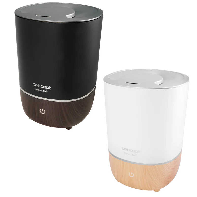 Perfect Air Luftfuktare Aromaterapi Diffuser 4 liter 3 nivåer av ångintensitet Lämplig för rum upp till 30 m2 (svart)