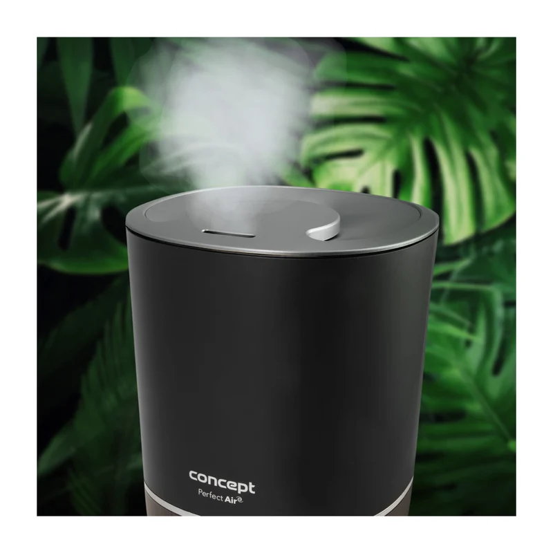 Perfect Air Luftfuktare Aromaterapi Diffuser 4 liter 3 nivåer av ångintensitet Lämplig för rum upp till 30 m2 (svart)