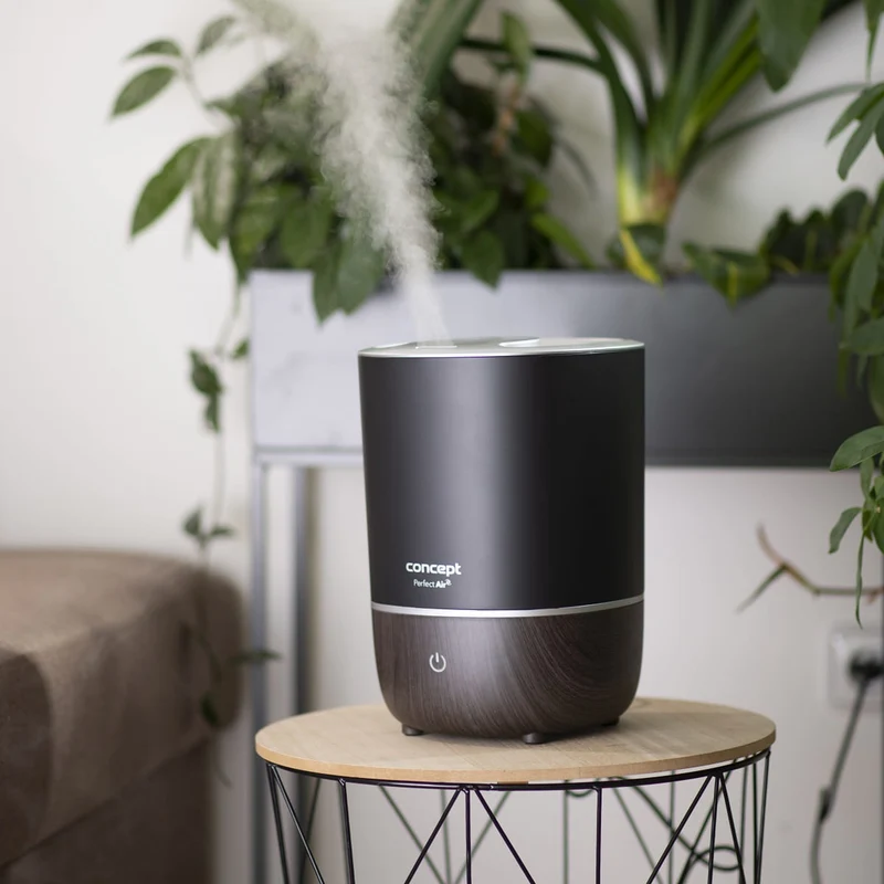 Perfect Air Luftfuktare Aromaterapi Diffuser 4 liter 3 nivåer av ångintensitet Lämplig för rum upp till 30 m2 (svart)