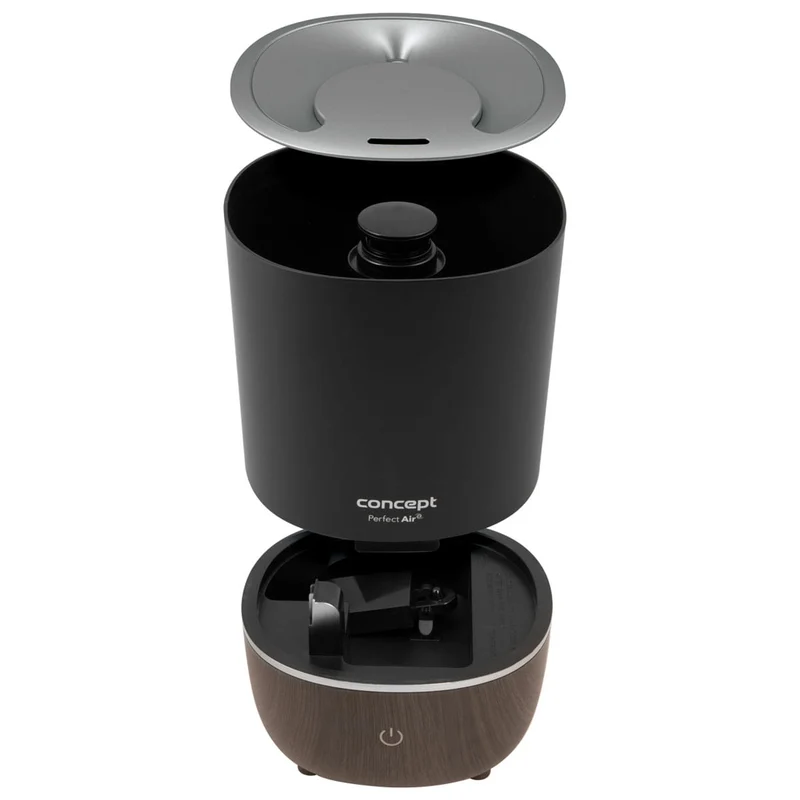 Perfect Air Luftfuktare Aromaterapi Diffuser 4 liter 3 nivåer av ångintensitet Lämplig för rum upp till 30 m2 (svart)