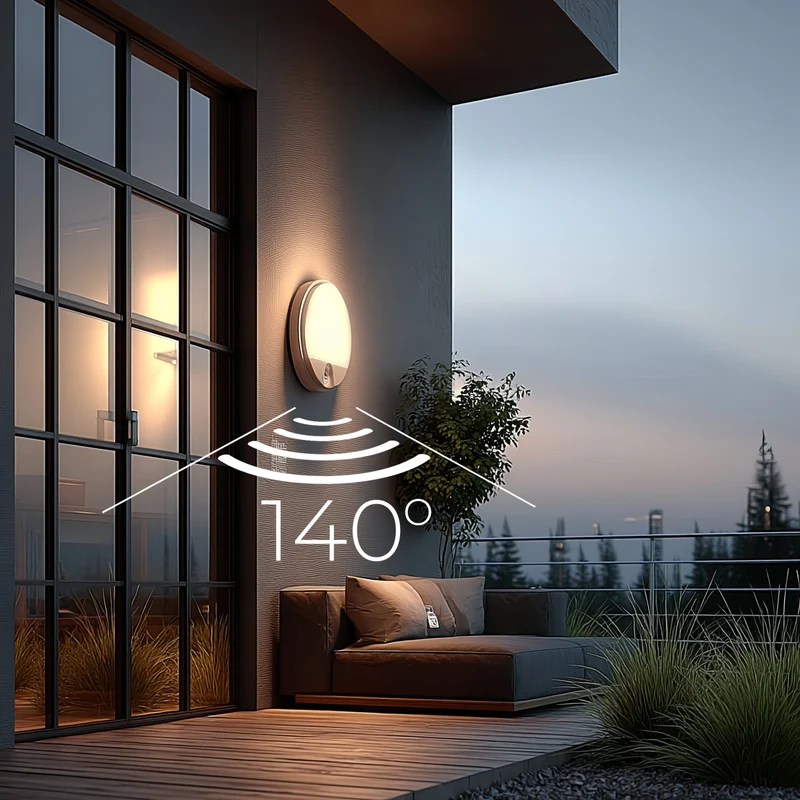 Infraröd rörelsedetektor LED-lampa MCE291 W 1100lm 15W IP54 Maclean Energy färg vit