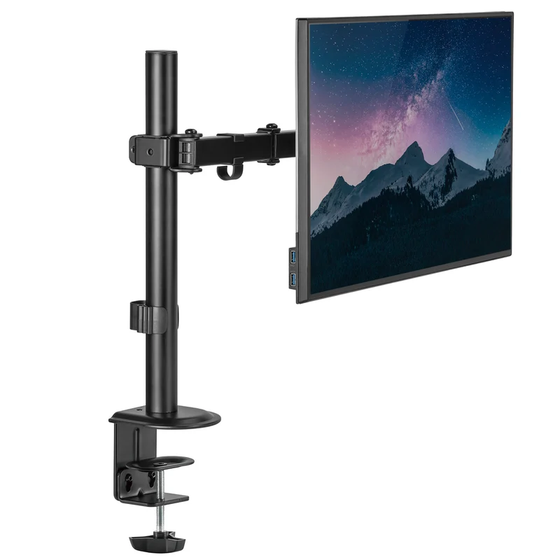 Maclean bordsfäste för LCD-skärm, 17-32", 9kg, VESA 75x75 och 100x100 dubbelarm, MC-753N